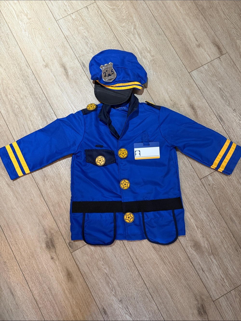 Melissa & Doug Royal Blue Police Dress-Up Jacket and Hat 5/6